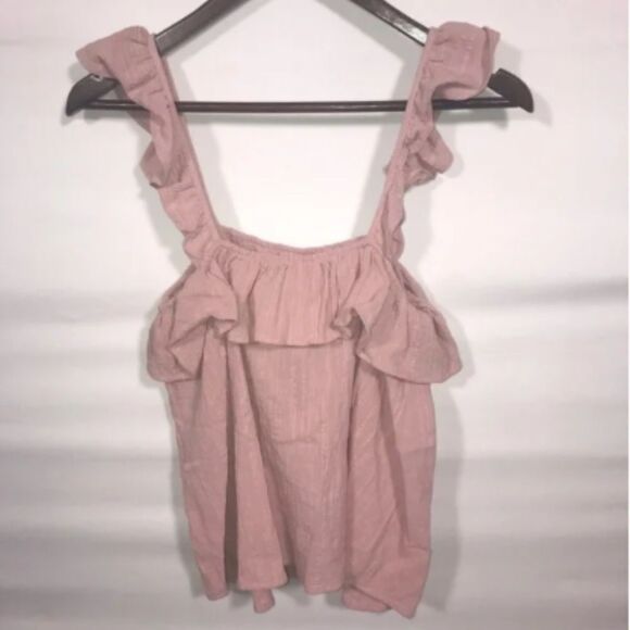 Sienna Sky Pink Ruffle Sleeveless Tank Top - Picture 2 of 11